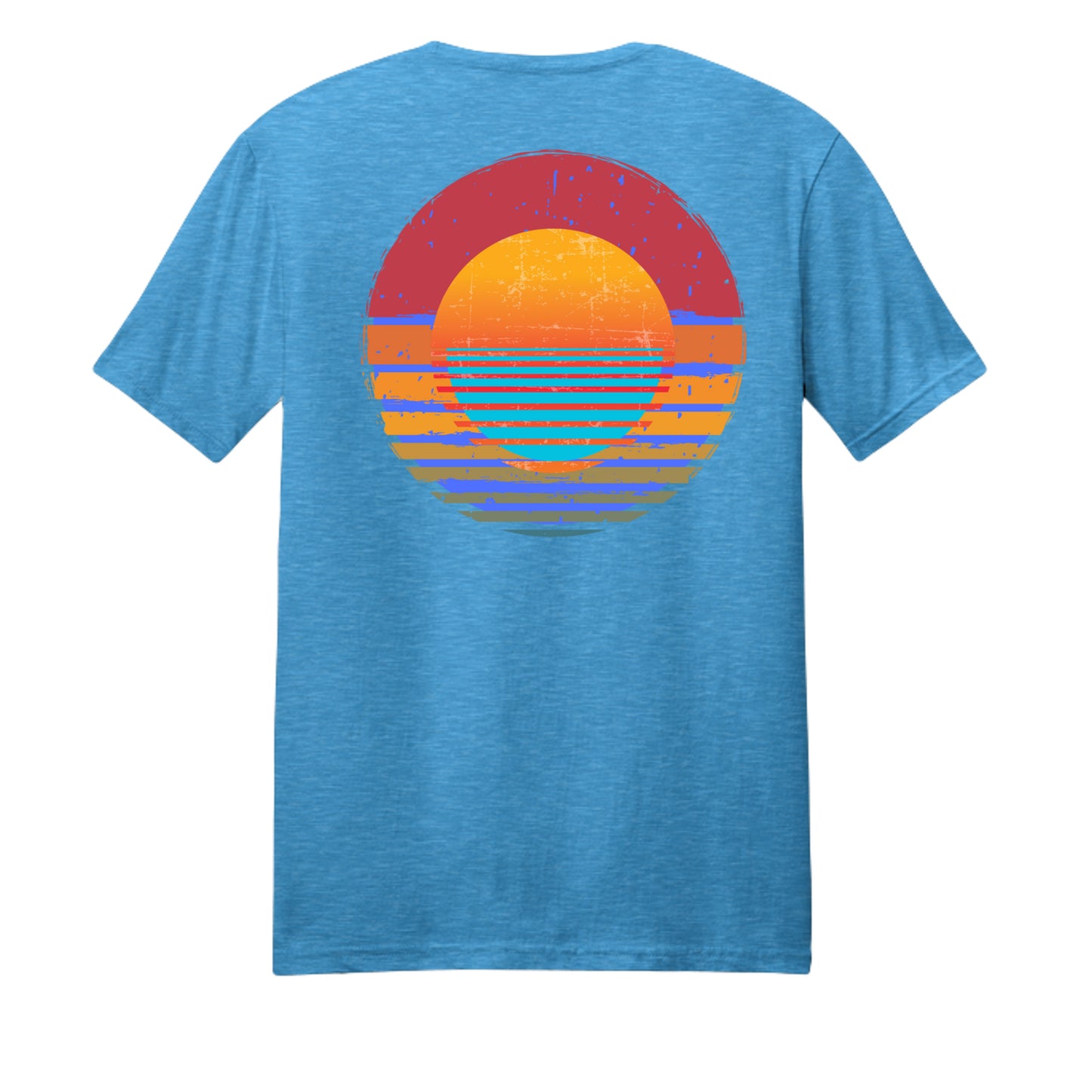 Heathered Bright Turquoise - DM108 - BACK