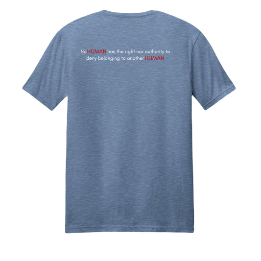 Athletic Blue Tri Blend - 254 - BACK