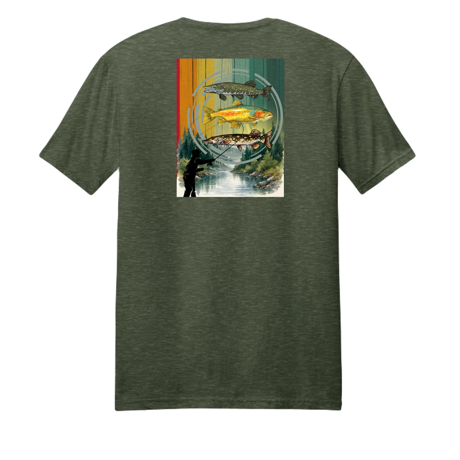 Heathered Forest Green - DM108 - BACK