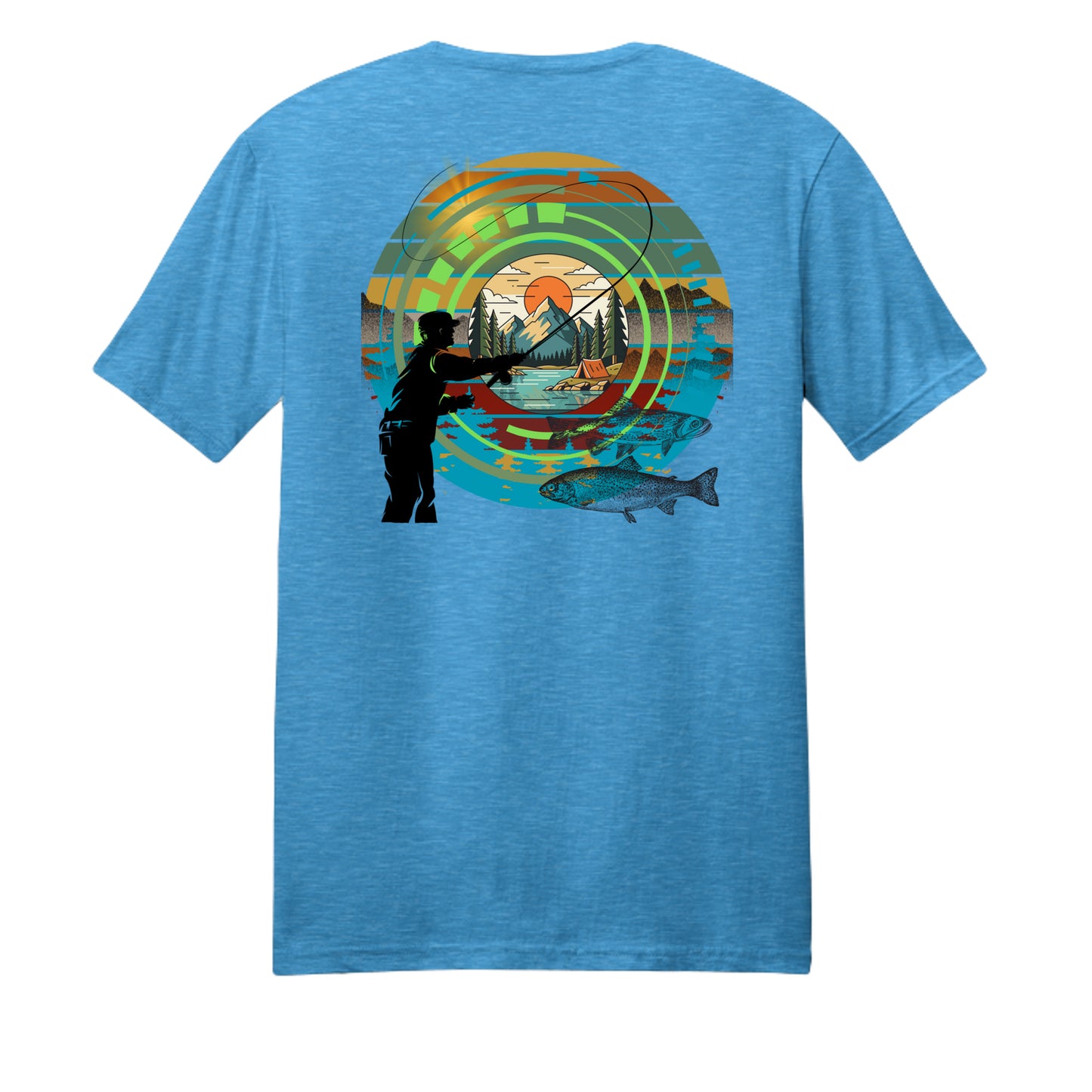 Heathered Bright Turquoise - DM108 - BACK