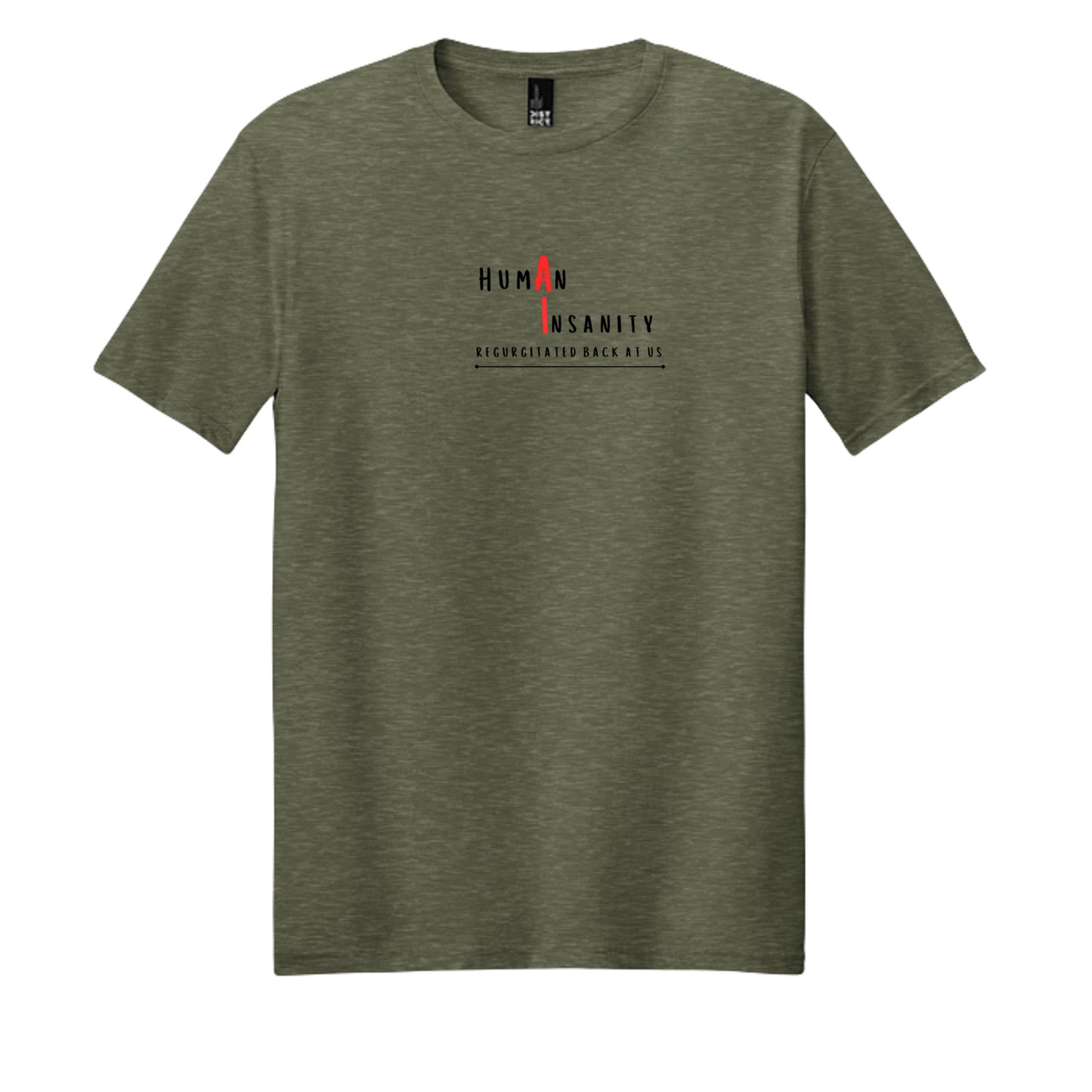 Heathered Olive - DM108 - FRONT