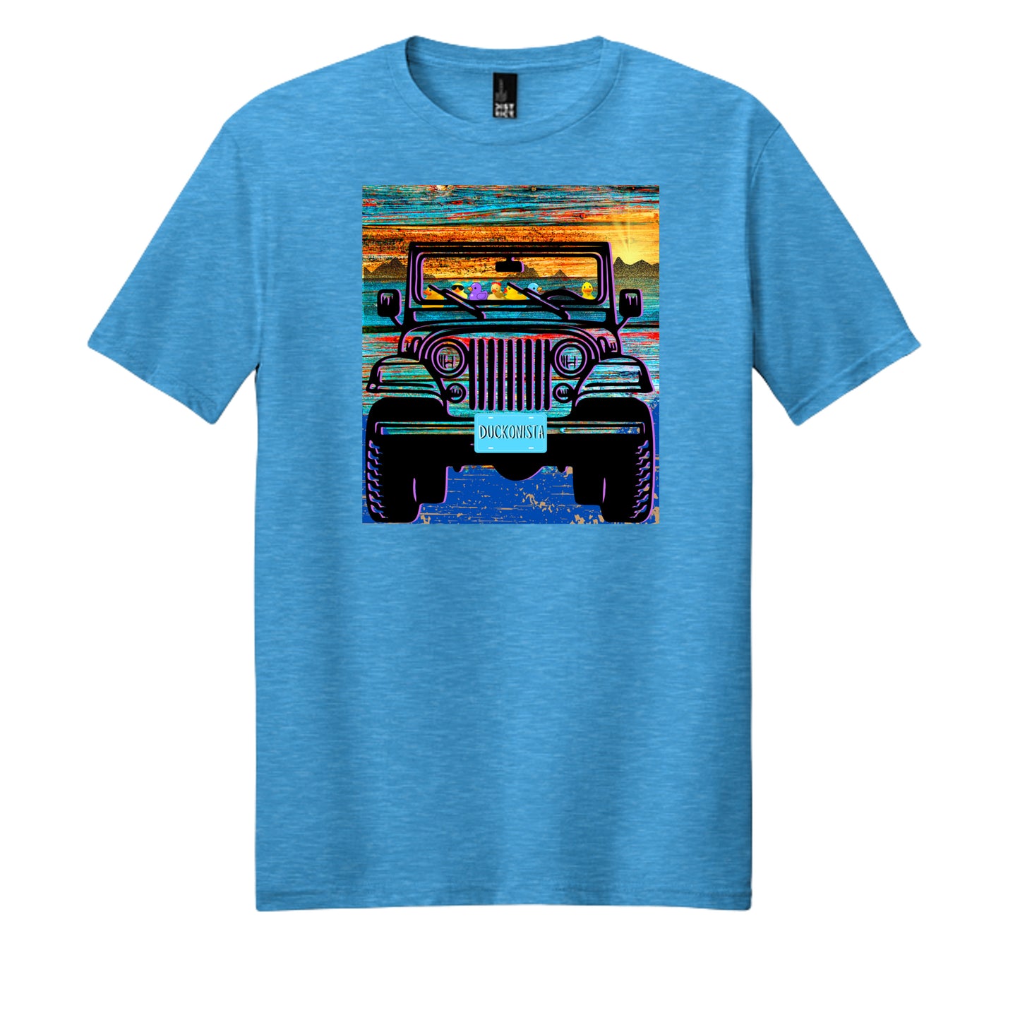 Heathered Bright Turquoise - DM108 - FRONT