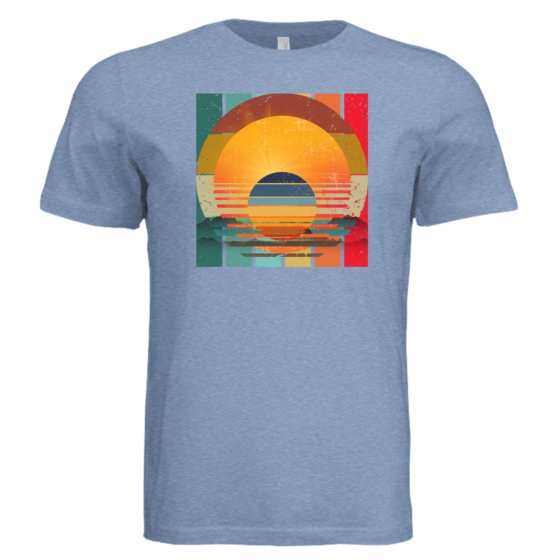 Solid Blue Triblend - 3413C - FRONT