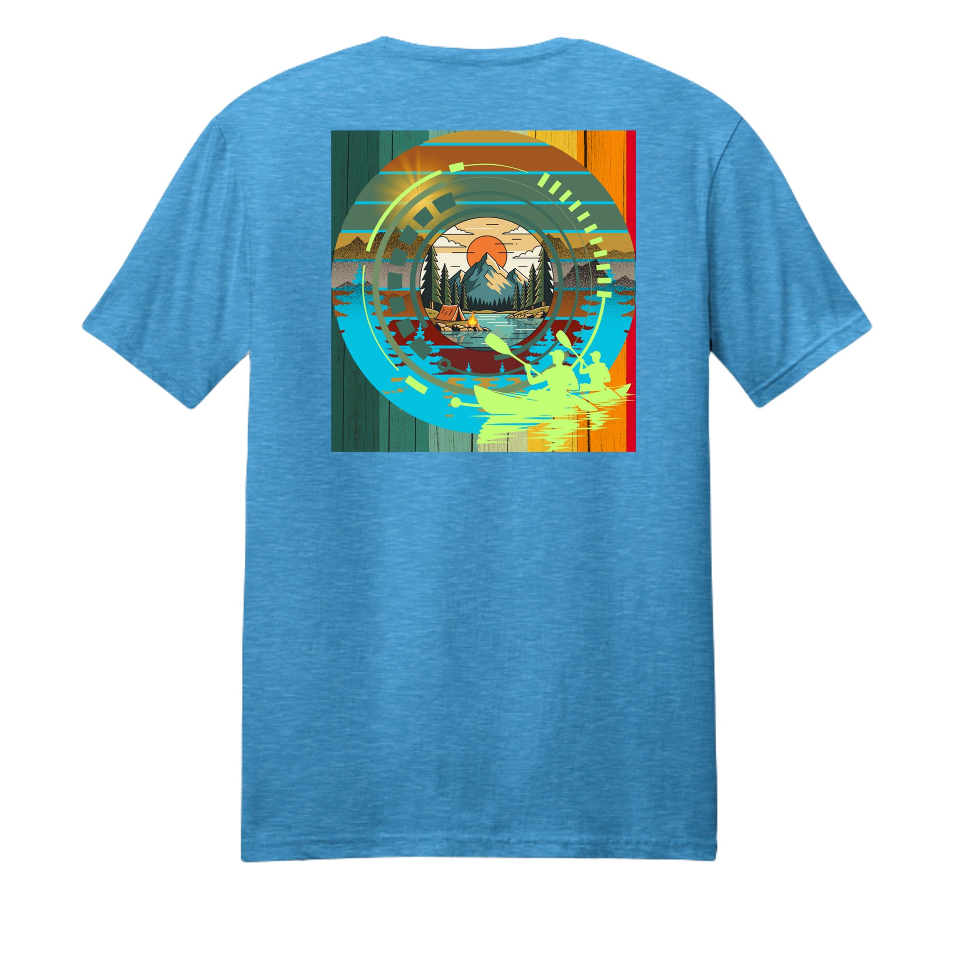 Heathered Bright Turquoise - DM108 - BACK