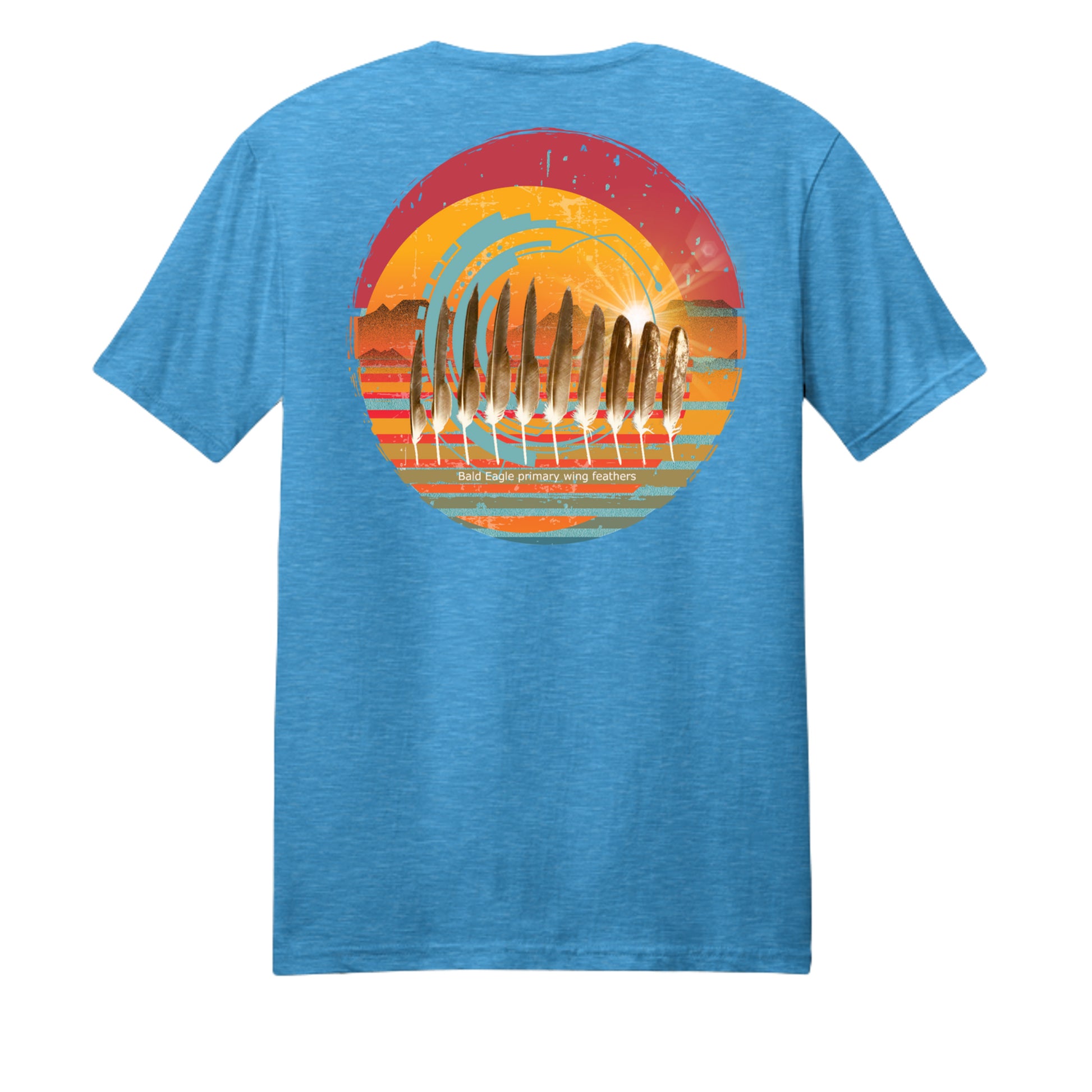 Heathered Bright Turquoise - DM108 - BACK