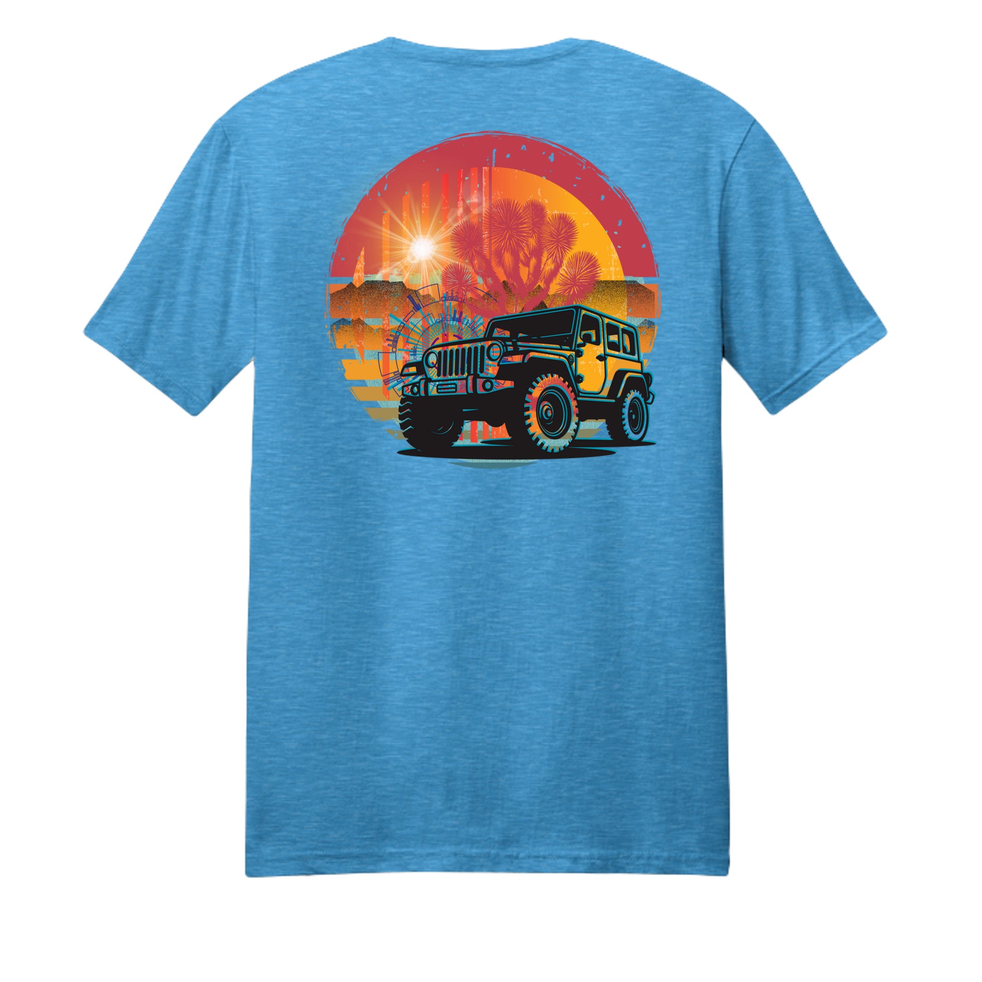 Heathered Bright Turquoise - DM108 - BACK