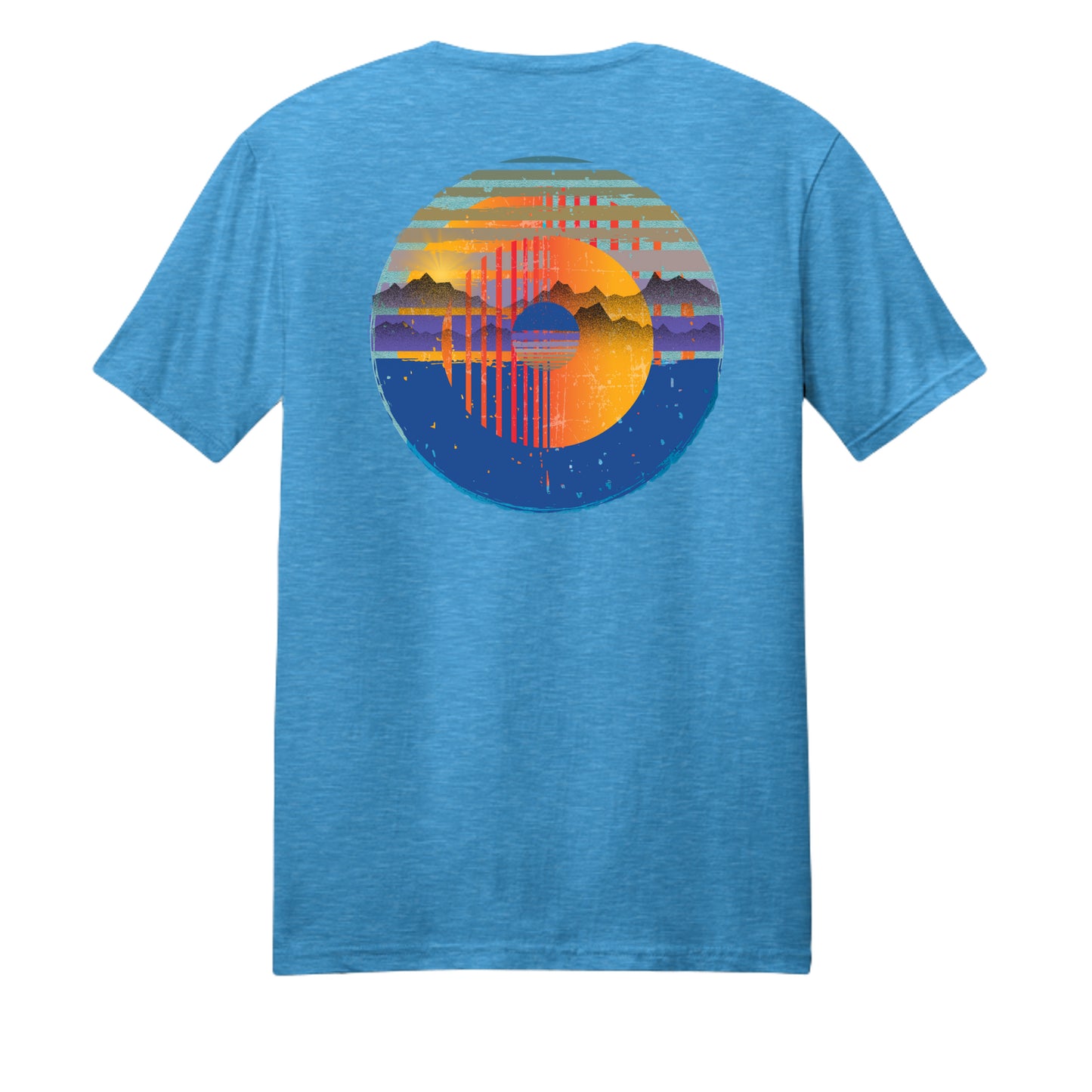Heathered Bright Turquoise - DM108 - BACK