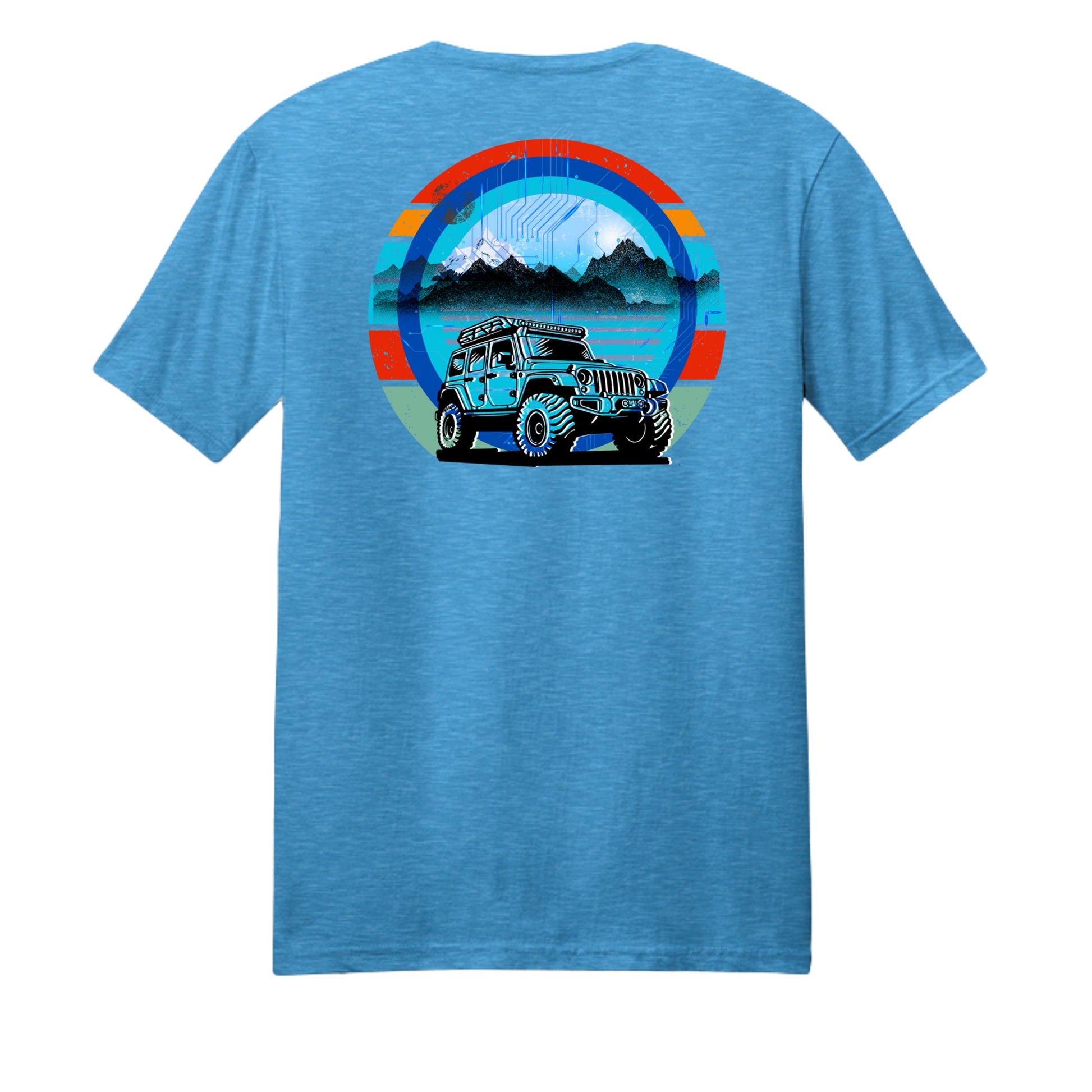 Heathered Bright Turquoise - DM108 - BACK