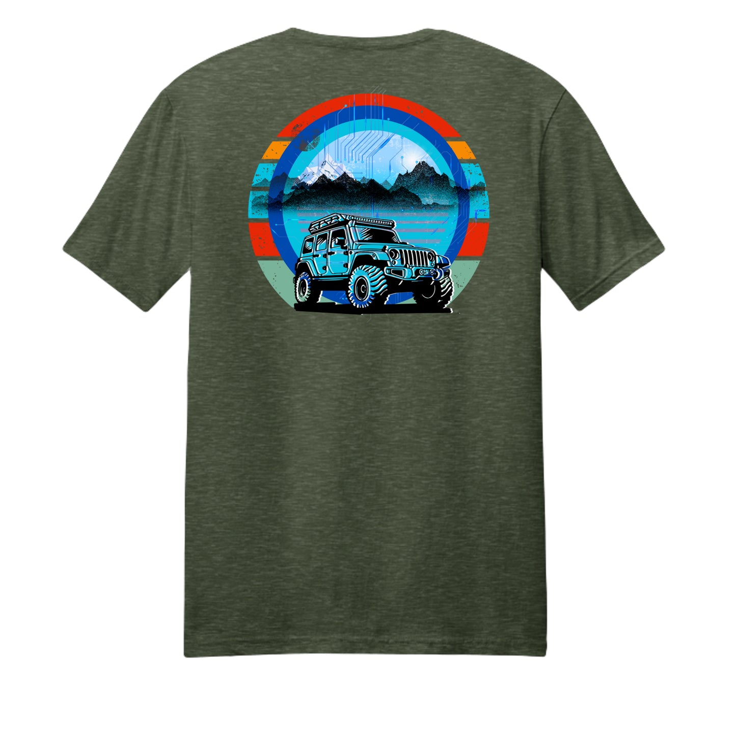 Heathered Forest Green - DM108 - BACK