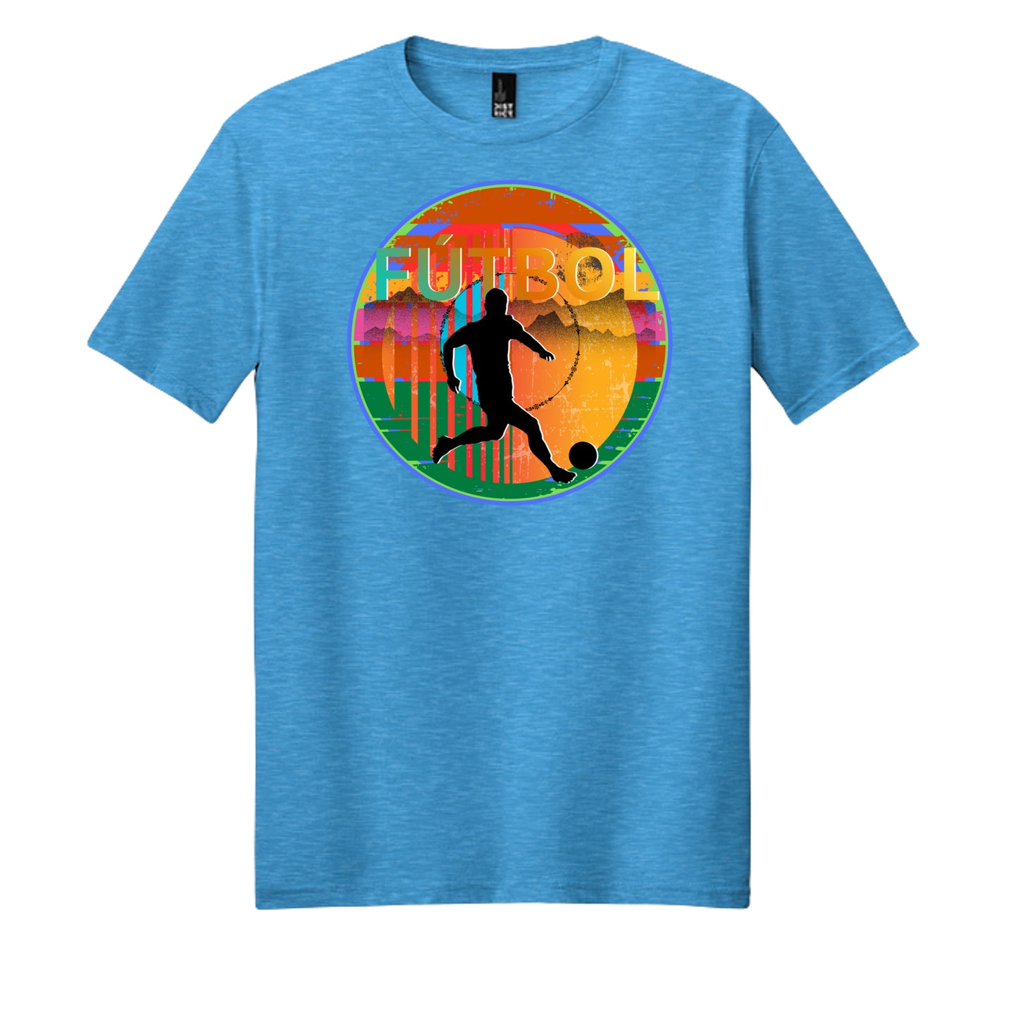 Heathered Bright Turquoise - DM108 - FRONT