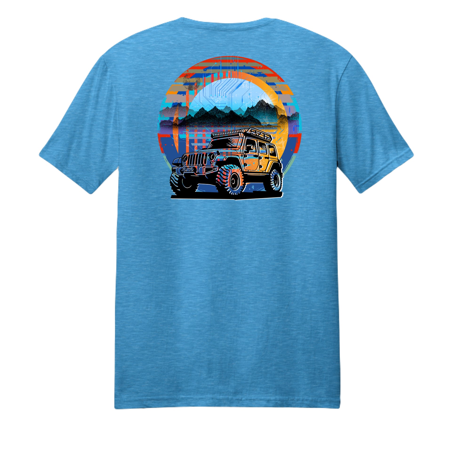 Heathered Bright Turquoise - DM108 - BACK