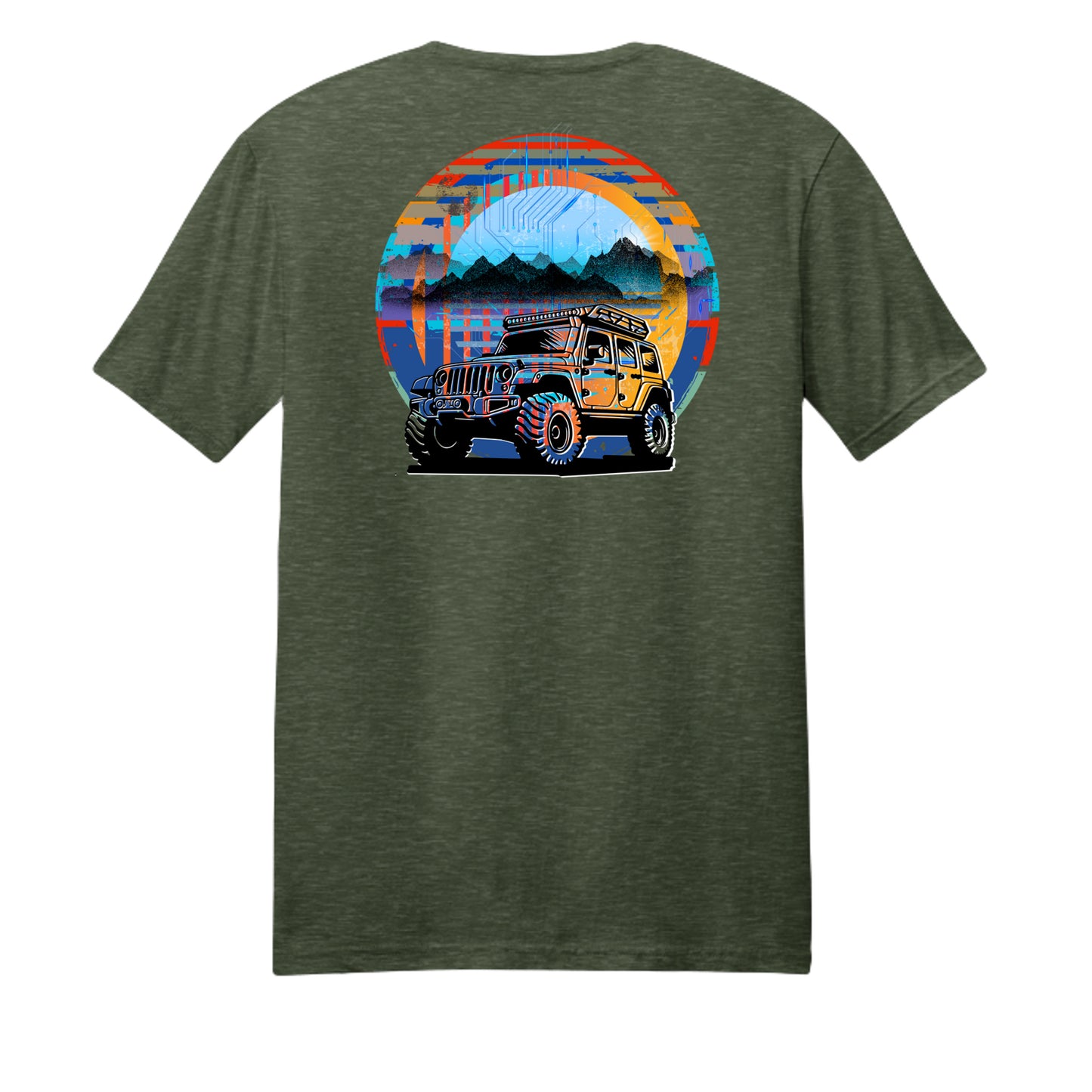 Heathered Forest Green - DM108 - BACK