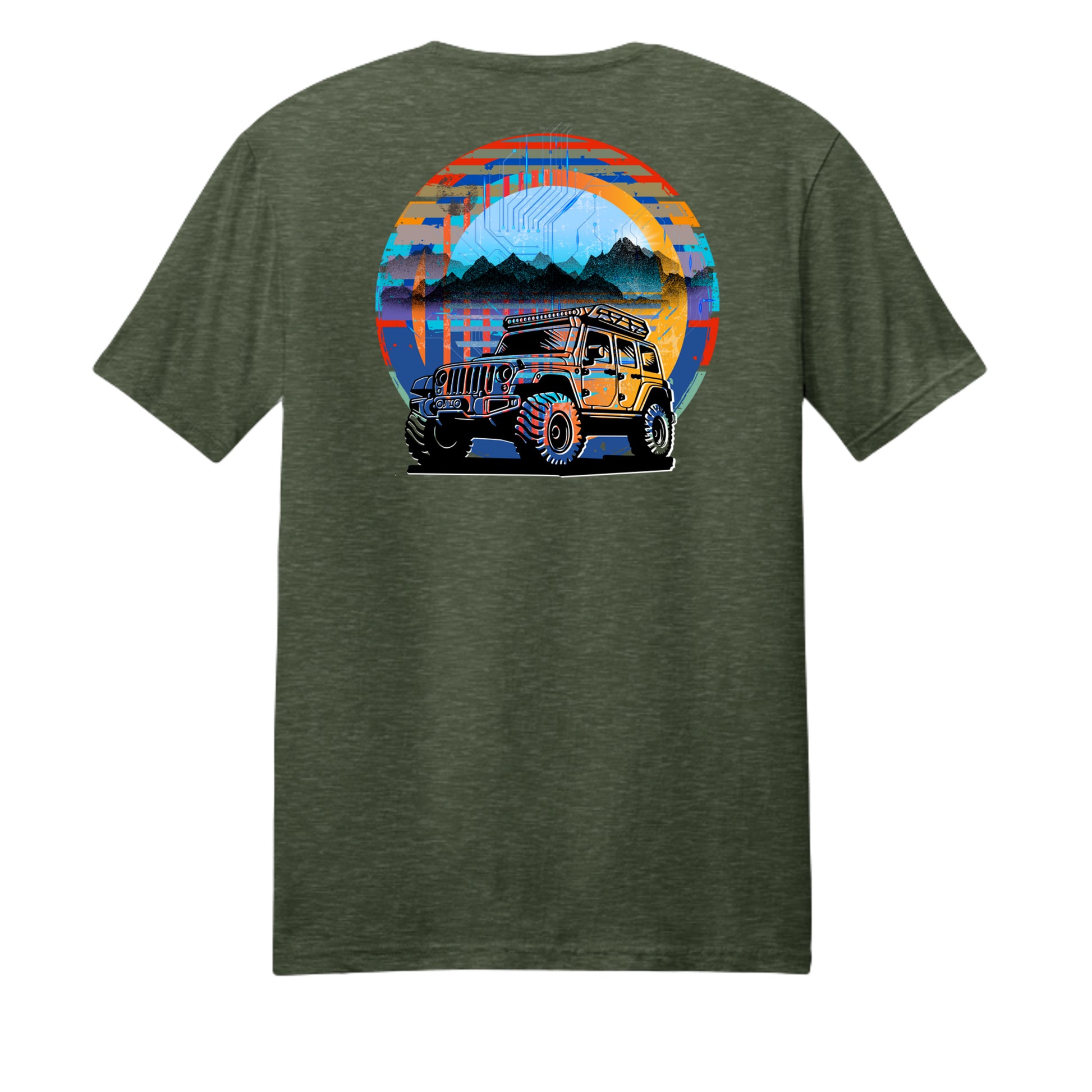 Heathered Forest Green - DM108 - BACK