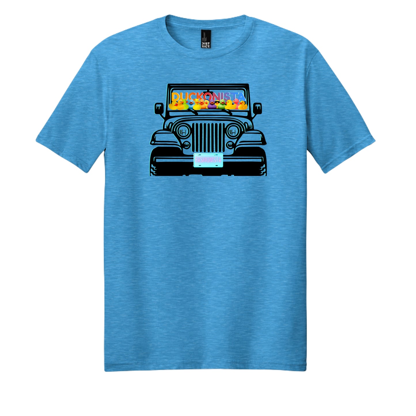Heathered Bright Turquoise - DM108 - FRONT