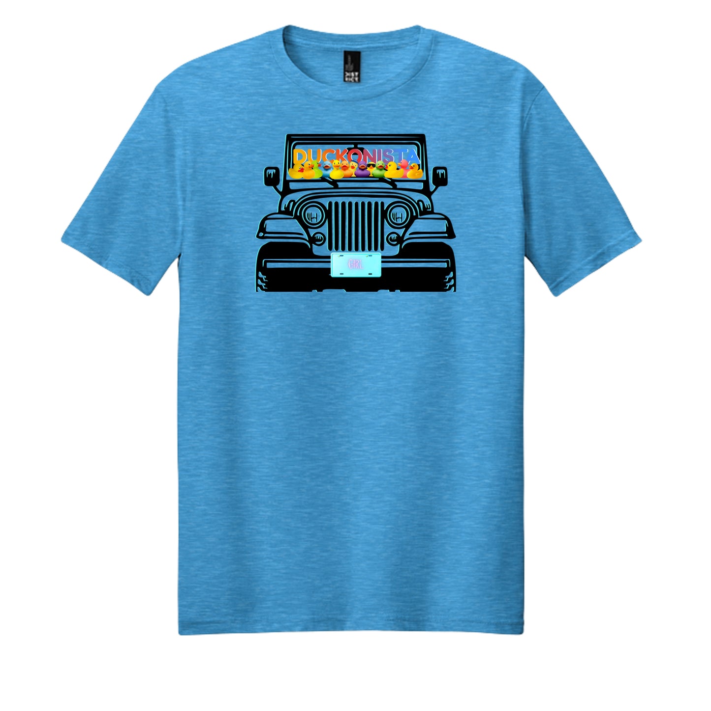Heathered Bright Turquoise - DM108 - FRONT