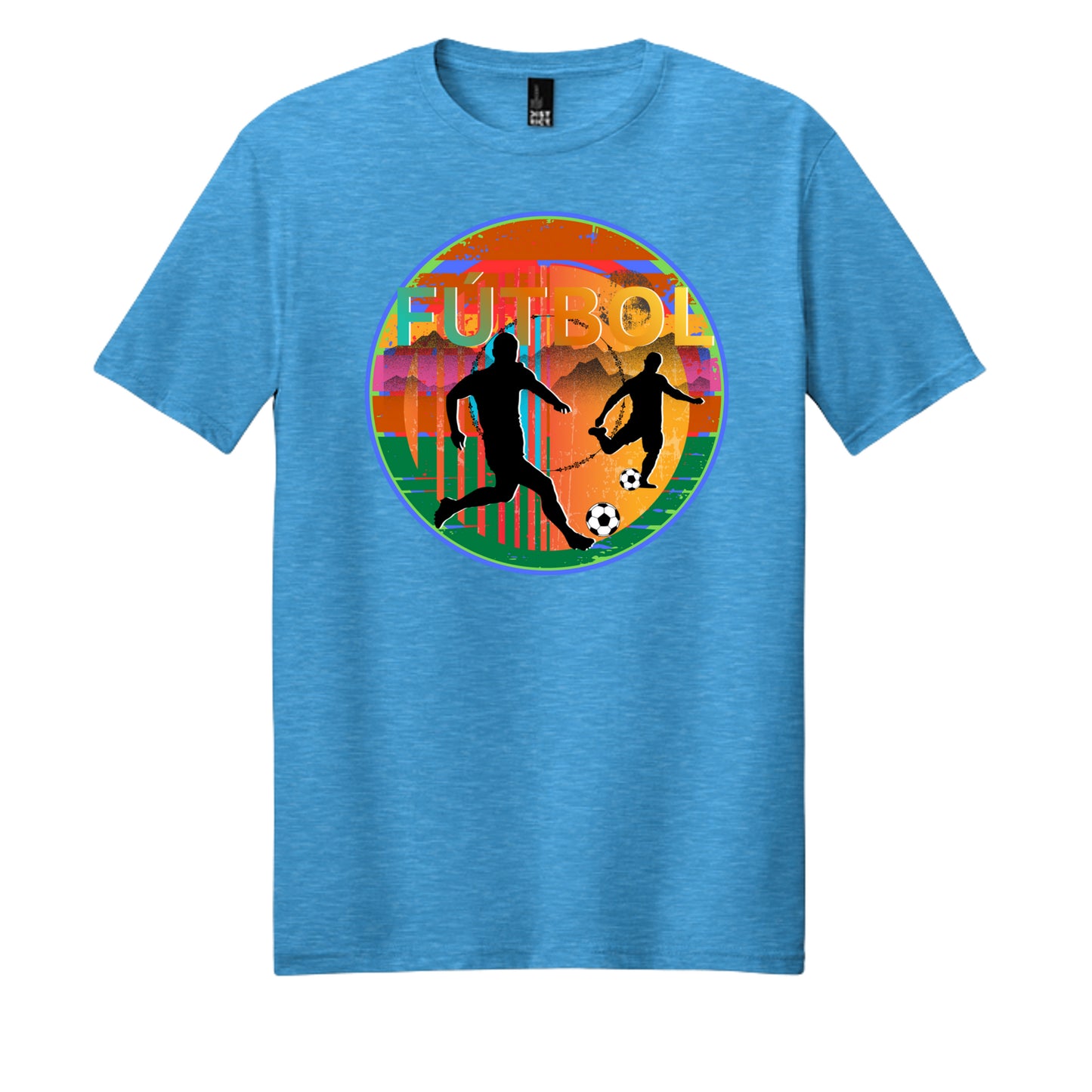 Heathered Bright Turquoise - DM108 - FRONT