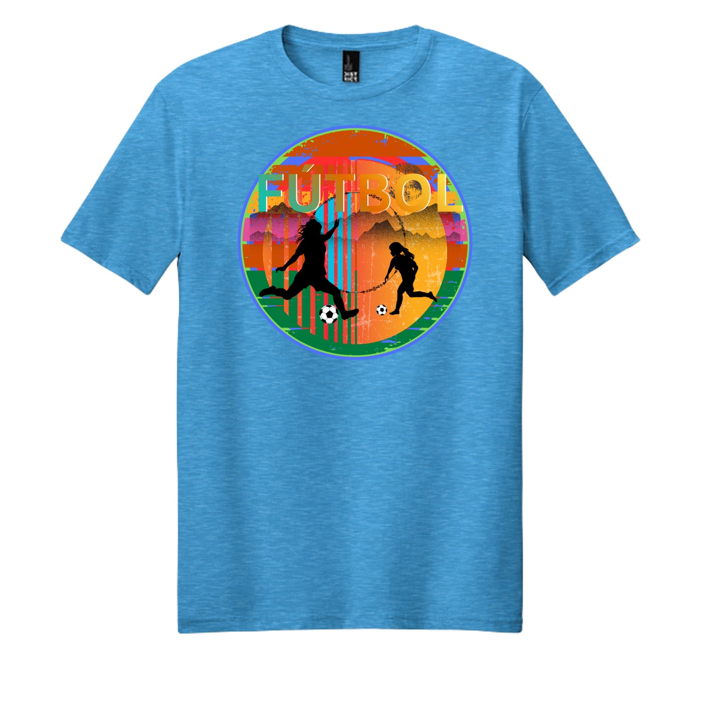 Heathered Bright Turquoise - DM108 - FRONT