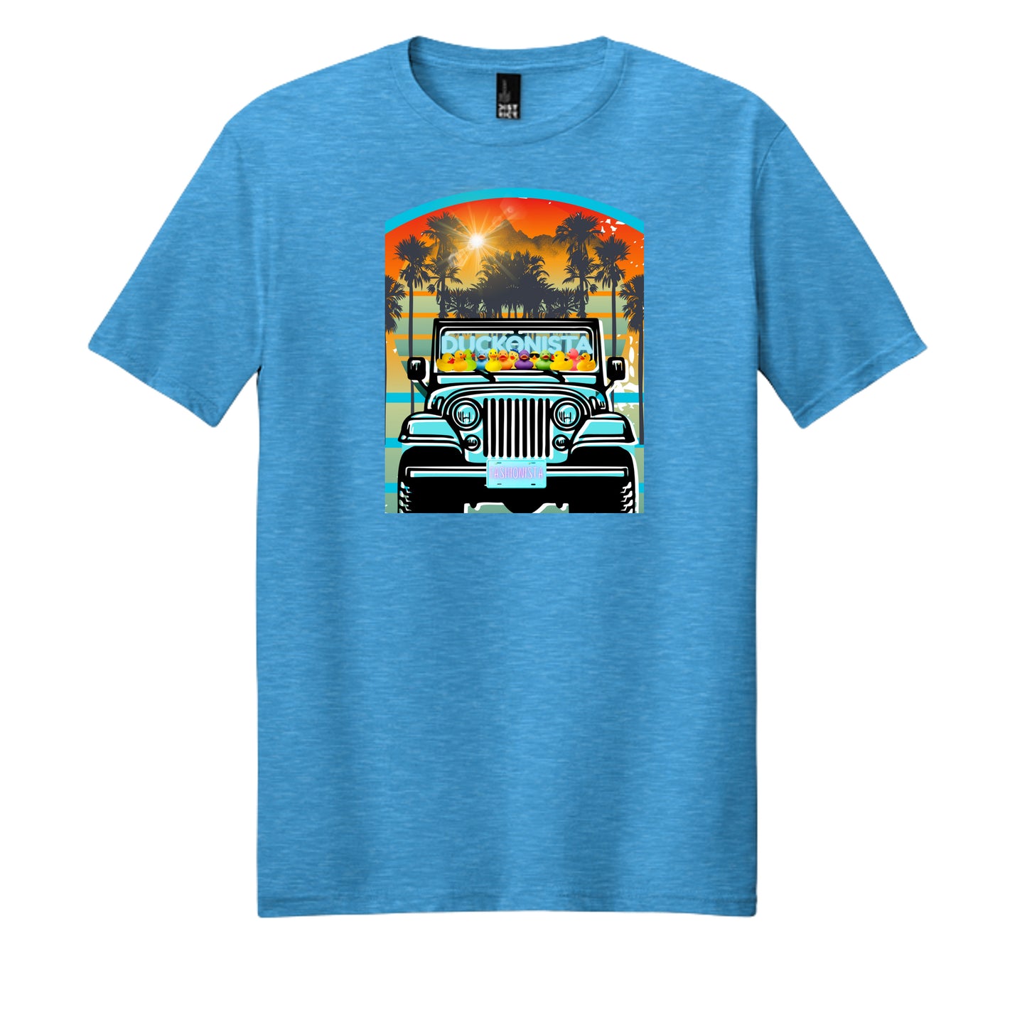 Heathered Bright Turquoise - DM108 - FRONT