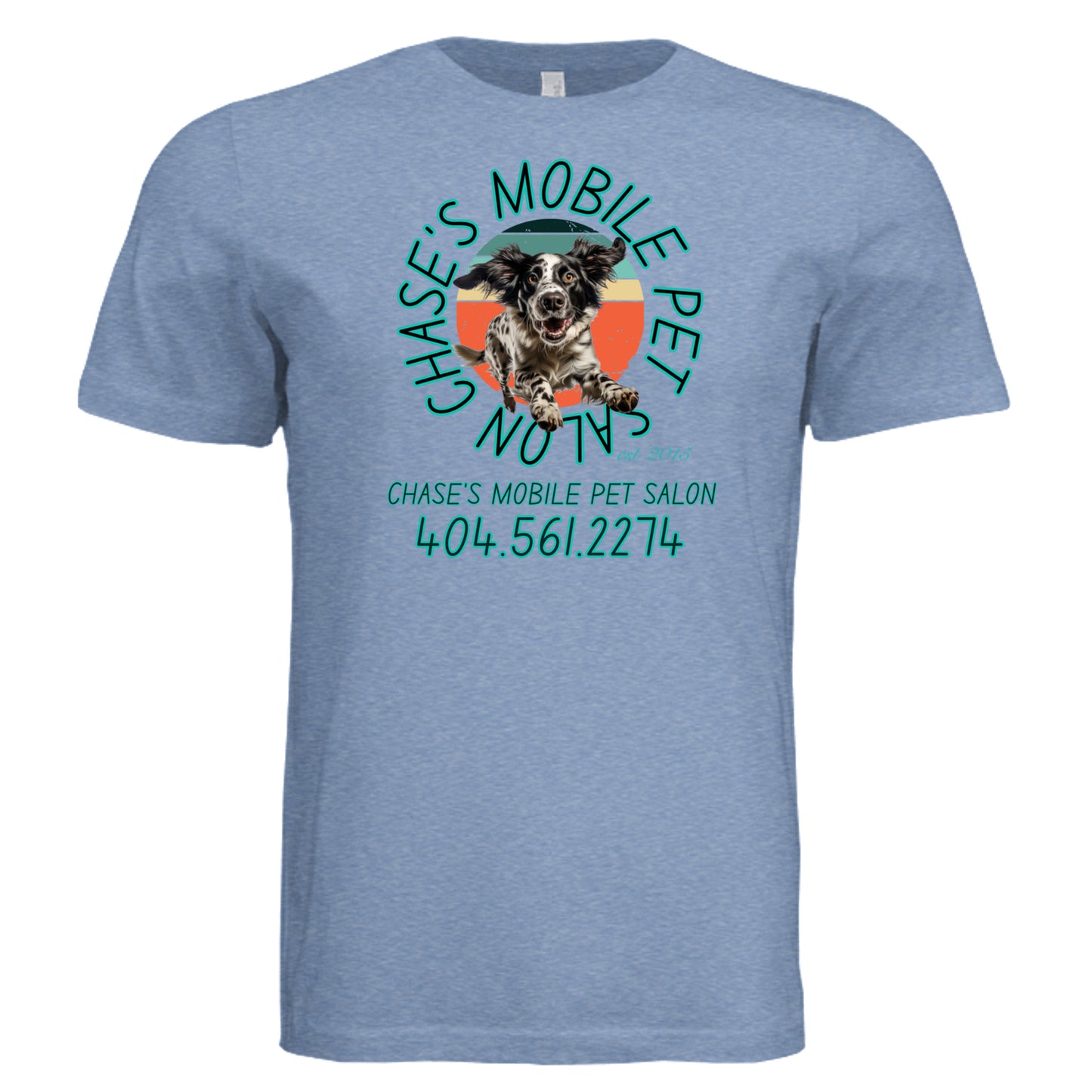 Solid Blue Triblend - 3413C - FRONT