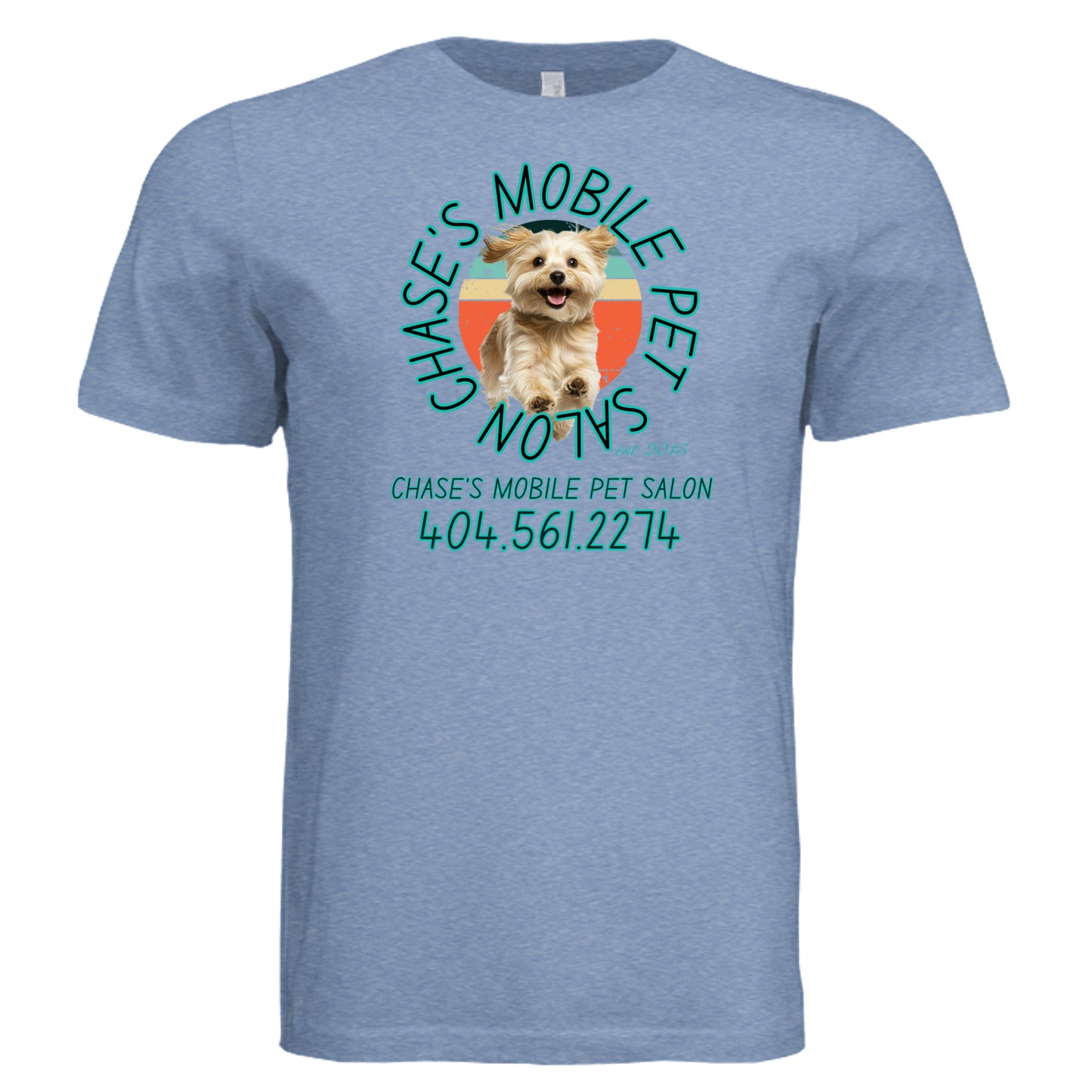 Solid Blue Triblend - 3413C - FRONT