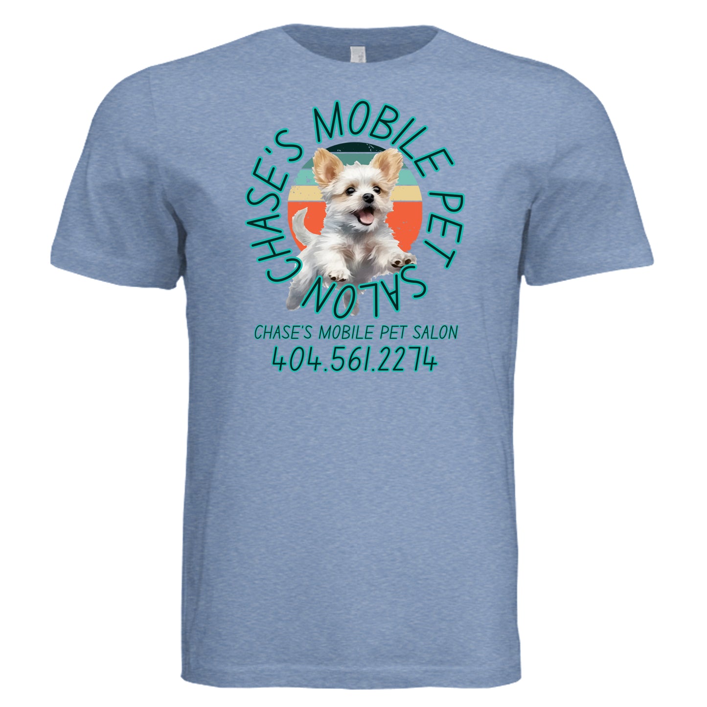 Solid Blue Triblend - 3413C - FRONT